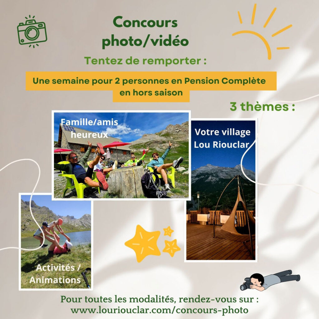 Concours photo vidéo à Lou Riouclar été 2025